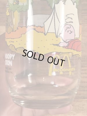 80’sのマクドナルドのスヌーピーのヴィンテージのガラスコップ