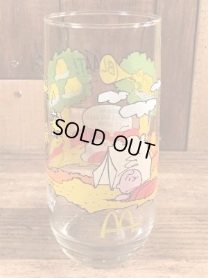 80’sのマクドナルドのスヌーピーのヴィンテージのガラスコップ