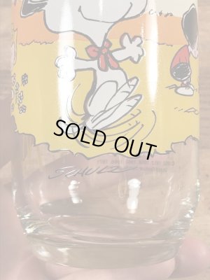 80’sのマクドナルドのスヌーピーのヴィンテージのガラスコップ