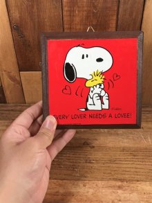 他の写真3: Hallmark Peanuts Snoopy “Every Lover...” Wood Wall Hanging　スヌーピー　ビンテージ　壁掛け　ウッドストック　70年代