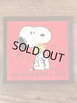 Hallmark Peanuts Snoopy “Every Lover...” Wood Wall Hanging　スヌーピー　ビンテージ　壁掛け　ウッドストック　70年代