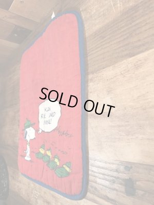 70〜80年代頃のスヌーピーとウッドストックのビンテージのクッションカバー