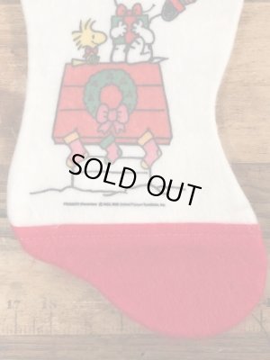 70〜80年代頃のクリスマスのスヌーピーのビンテージの靴下