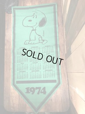 70年代頃のスヌーピーのビンテージのフェルトバナー