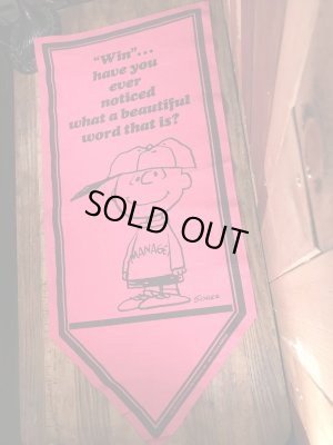 70年代頃のスヌーピーのチャーリーブラウンのビンテージのフェルトバナー