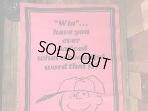 70年代頃のスヌーピーのチャーリーブラウンのビンテージのフェルトバナー