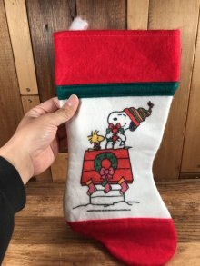 他の写真3: Peanuts Snoopy & Woodstock Christmas Sock　スヌーピー　ビンテージ　靴下　クリスマス　70〜80年代