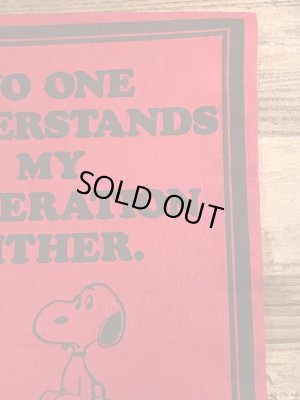 70’sのスヌーピーのヴィンテージのタペストリー