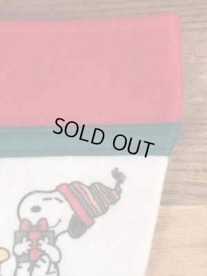 70〜80年代頃のクリスマスのスヌーピーのビンテージの靴下