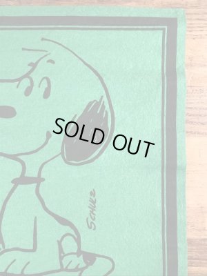 70’sのスヌーピーのヴィンテージのタペストリー