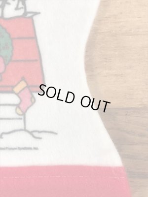 70〜80年代頃のクリスマスのスヌーピーのビンテージの靴下