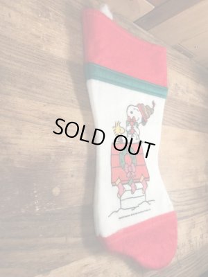 70〜80年代頃のクリスマスのスヌーピーのビンテージの靴下