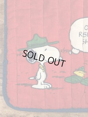 70〜80年代頃のスヌーピーとウッドストックのビンテージのクッションカバー