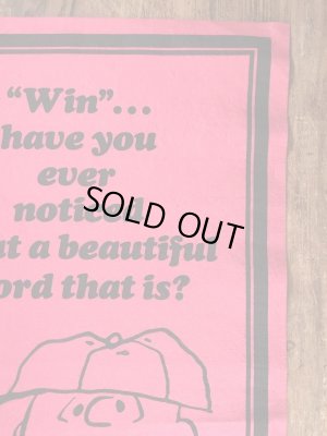 70’sのスヌーピーのチャーリーブラウンのヴィンテージのタペストリー