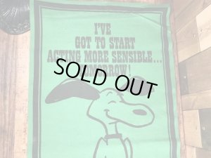 70年代頃のスヌーピーのビンテージのフェルトバナー