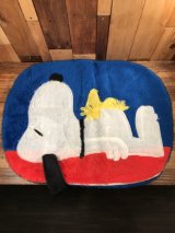 Peanuts Snoopy & Woodstock Cushion Case Rug　スヌーピー　ビンテージ　クッションケース　ウッドストック　70年代〜