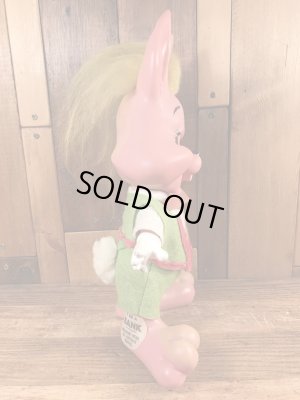 70年代頃のうさぎのビンテージの貯金箱ドール