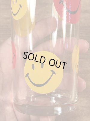 70’sのスマイルフェイスのヴィンテージのガラスコップ