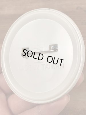 80年代頃のスマイルフェイスのビンテージの缶バッジ