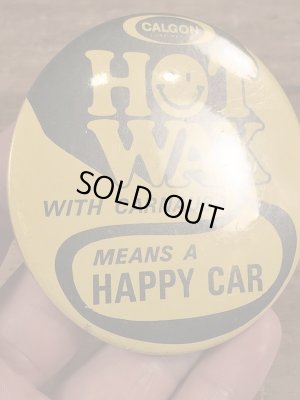 70〜80年代頃のスマイルフェイスのビンテージの缶バッジ