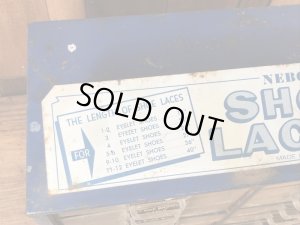 〜60年代頃のシューレースのビンテージのメタルキャビネット