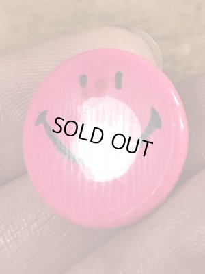 70’sのスマイルフェイスのヴィンテージの缶バッジ