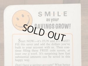 70’sのスマイルフェイスのヴィンテージの貯金ブック