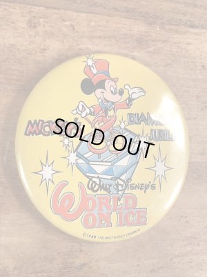 80年代頃のミッキーマウスのビンテージの缶バッチ