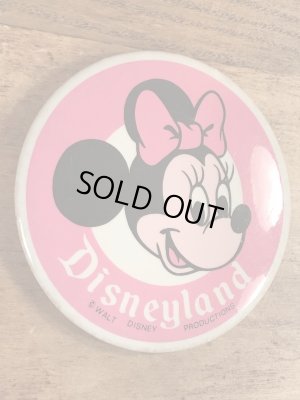 70年代頃のミニーマウスのビンテージの缶バッジ