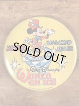 World On Ice “Mickey's Diamond Jubilee” Metal Pinbacks　ミッキーマウス　ビンテージ　缶バッジ　ワールドオンアイス　80年代