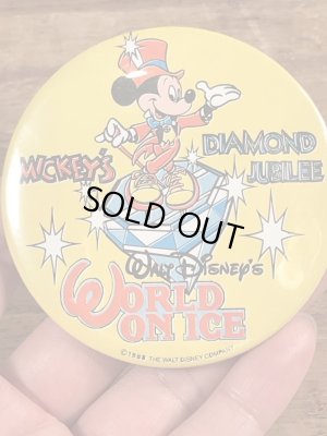 80年代頃のミッキーマウスのビンテージの缶バッチ