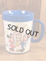 Happy New Year! Disneyland Thermo Mug　ディズニーランド　ビンテージ　プラスチックマグ　ミッキー＆ミニー　80年代