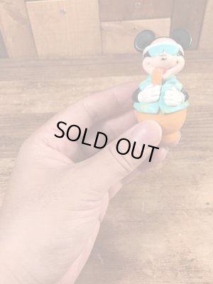 80年代頃のアイスキャンディーを食べているミッキーマウスのビンテージの指人形