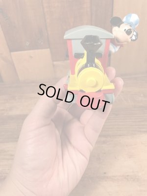 90年代頃〜の汽車に乗ったミッキーマウスのヴィンテージのフィギュア