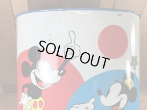 70年代頃のミッキー&ミニーマウスのビンテージのゴミ箱