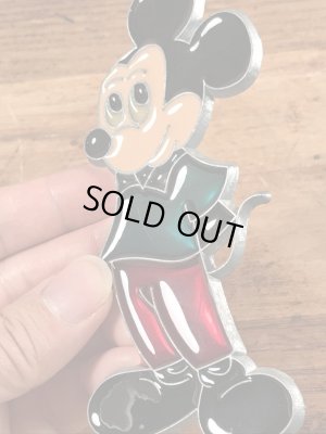 70年代頃のミッキーマウスのビンテージのステンドグラスオーナメント