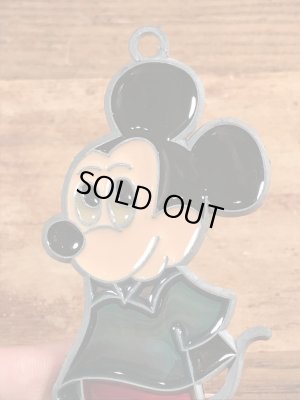 70年代頃のミッキーマウスのビンテージのステンドグラスオーナメント