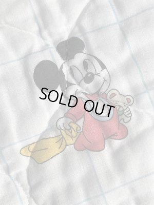 80年代頃のベイビーミッキーマウスのヴィンテージのキルティング生地