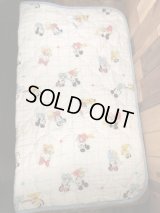 Baby Disney Character Quilting Baby Comforter　ベイビーミッキーマウス　ビンテージ　お布団　ディズニー　80年代