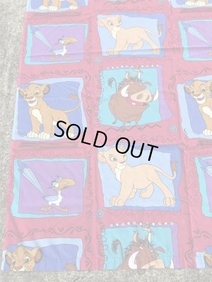 90年代頃のディズニーのライオンキングのヴィンテージのフラットシーツ