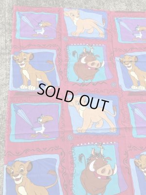 90年代頃のディズニーのライオンキングのヴィンテージのフラットシーツ