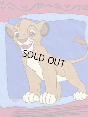 90年代頃のディズニーのライオンキングのヴィンテージのフラットシーツ