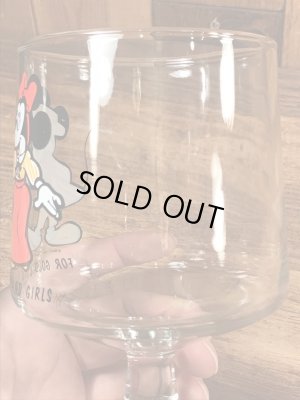 70年代頃のミッキー&ミニーマウスのビンテージのグラス