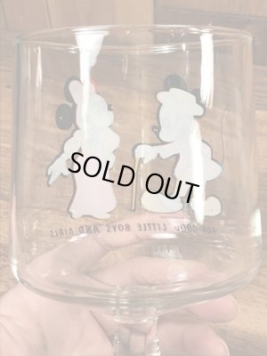 70年代頃のミッキー&ミニーマウスのビンテージのグラス