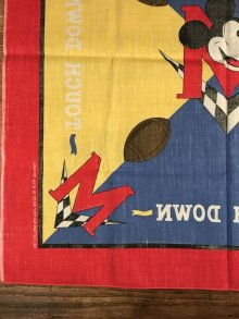 他の写真1: Disney Mickey Mouse “Touch Down” Bandana　ミッキーマウス　ビンテージ　バンダナ　ディズニー　80年代