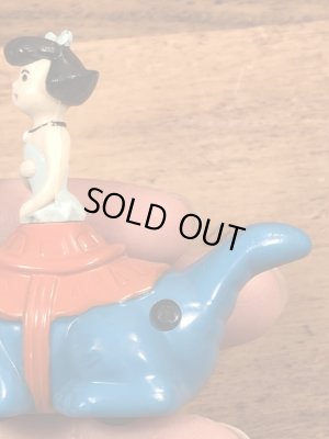 90年代頃のフリントストーンのベティのビンテージのミールトイ