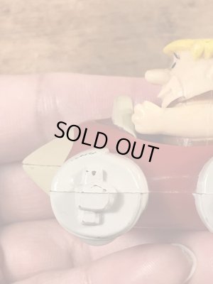 90年代頃のフリントストーンのバーニーのヴィンテージのミールトイ