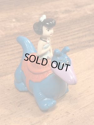 90年代頃のフリントストーンのベティのビンテージのミールトイ