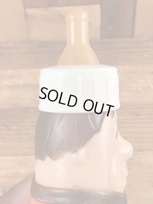 70年代頃のフリントストーンのフレッドのビンテージの哺乳瓶フィギュア