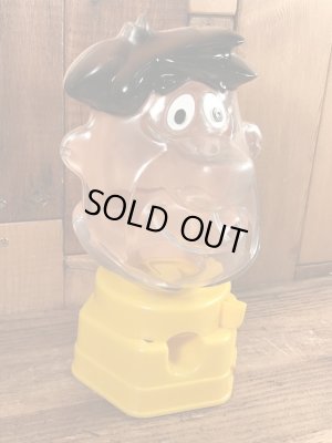 70年代頃のフリントストーンのフレッドのビンテージのガムボールマシン